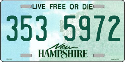 NH license plate 3535972