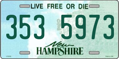 NH license plate 3535973