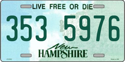 NH license plate 3535976