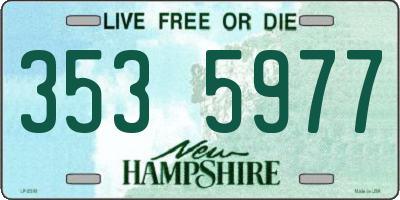 NH license plate 3535977