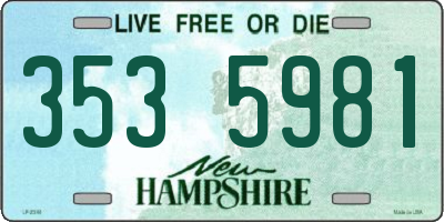NH license plate 3535981