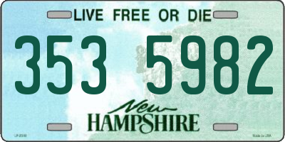 NH license plate 3535982