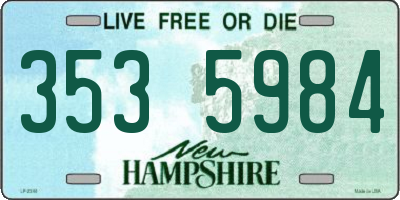 NH license plate 3535984