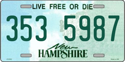 NH license plate 3535987
