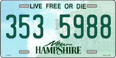 NH license plate 3535988