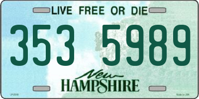 NH license plate 3535989