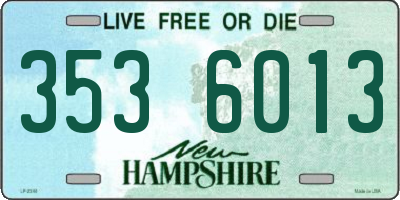 NH license plate 3536013