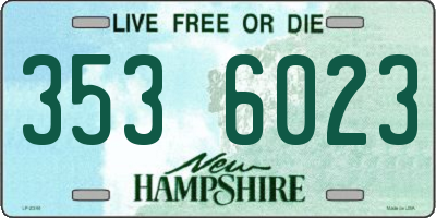 NH license plate 3536023