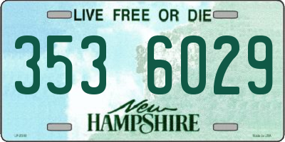NH license plate 3536029