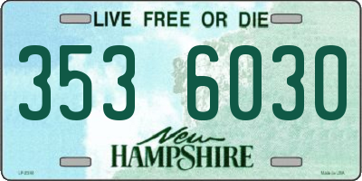 NH license plate 3536030