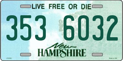 NH license plate 3536032