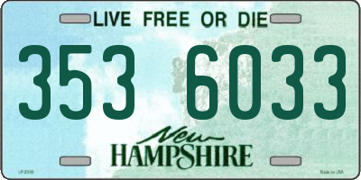 NH license plate 3536033