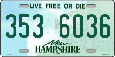 NH license plate 3536036