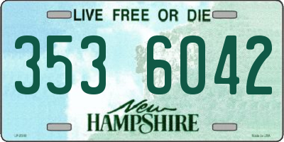 NH license plate 3536042