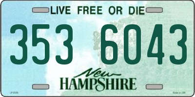NH license plate 3536043