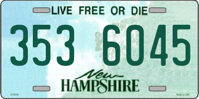 NH license plate 3536045