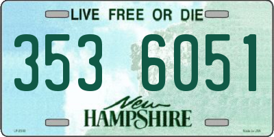 NH license plate 3536051
