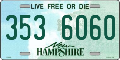 NH license plate 3536060