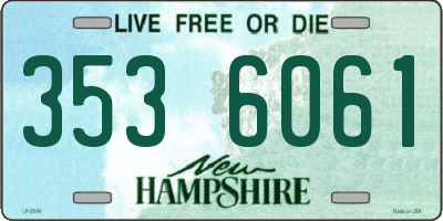 NH license plate 3536061