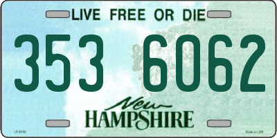 NH license plate 3536062