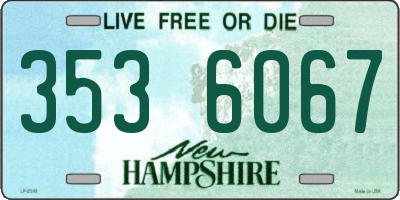 NH license plate 3536067