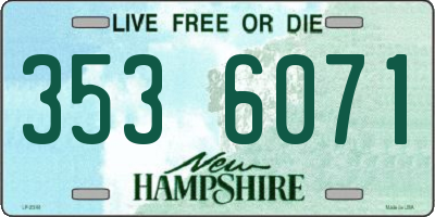 NH license plate 3536071