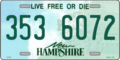 NH license plate 3536072