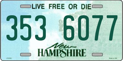 NH license plate 3536077