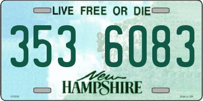 NH license plate 3536083