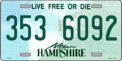 NH license plate 3536092