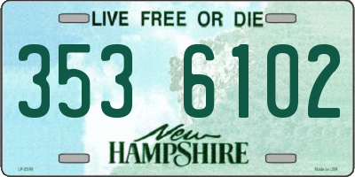 NH license plate 3536102