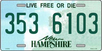 NH license plate 3536103