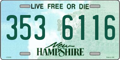 NH license plate 3536116