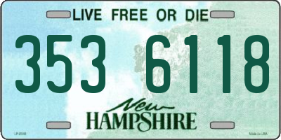 NH license plate 3536118
