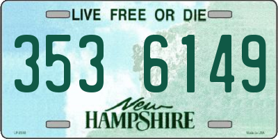 NH license plate 3536149