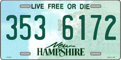 NH license plate 3536172