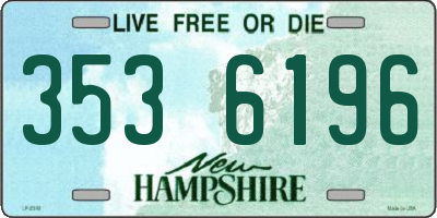 NH license plate 3536196