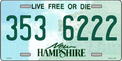 NH license plate 3536222