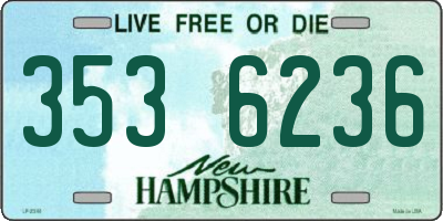 NH license plate 3536236