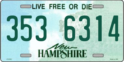 NH license plate 3536314