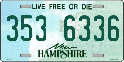 NH license plate 3536336