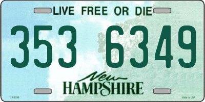 NH license plate 3536349