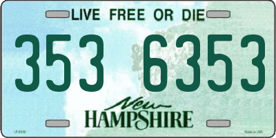 NH license plate 3536353