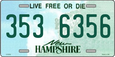 NH license plate 3536356