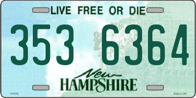 NH license plate 3536364