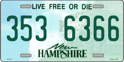 NH license plate 3536366
