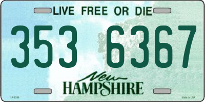 NH license plate 3536367