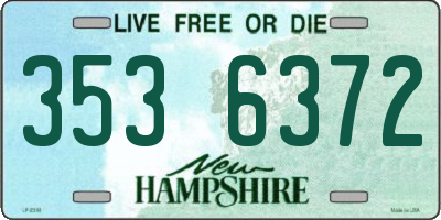 NH license plate 3536372