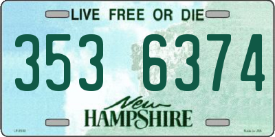 NH license plate 3536374