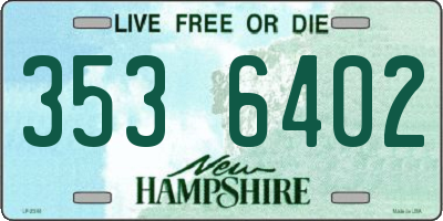 NH license plate 3536402
